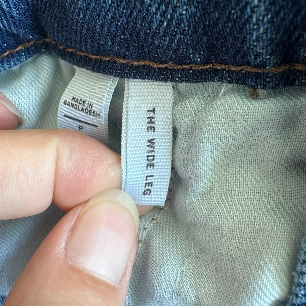 Loft Womens Indigo Blue Denim Comfort Stretch The Wide Leg Jeans Size 30/10 - Picture 6 of 12